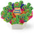 Bouquet of green turtle-shaped cookies with 'Speedy Recovery' card