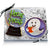 Halloween cookie gift box with decorated Hocus Pocus crystal ball and smiling ghost cookies