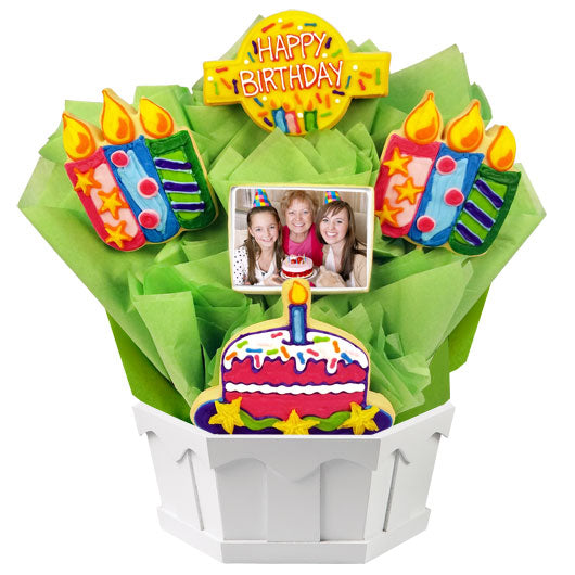 Photo Cookies - Confetti and Candles Bright - CookiesByDesignProd