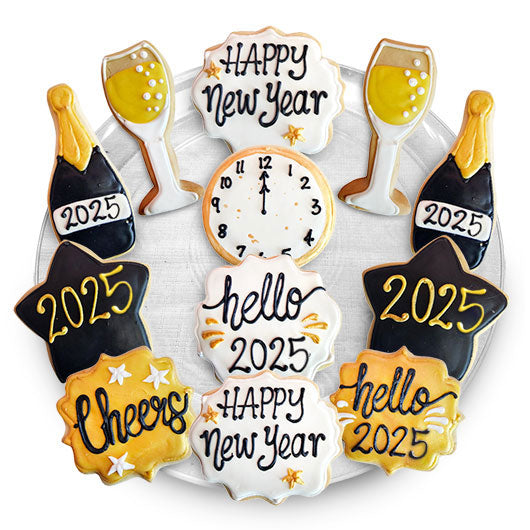New Years Eve Cookie Favor Tray - CookiesByDesignProd