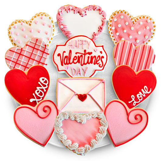 Happy Valentines Favor Tray - CookiesByDesignProd