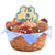 It's a Boy cookie bouquet in a basket with assorted gourmet cookies and blue tissue