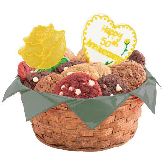Golden Anniversary Basket - CookiesByDesignProd