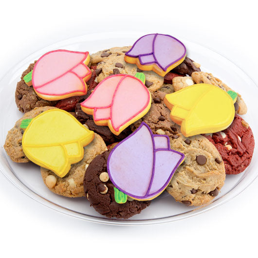 Mom's Tulip Blossoms Cookie Tray - CookiesByDesignProd