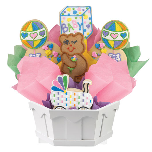 New baby shop cookie bouquet