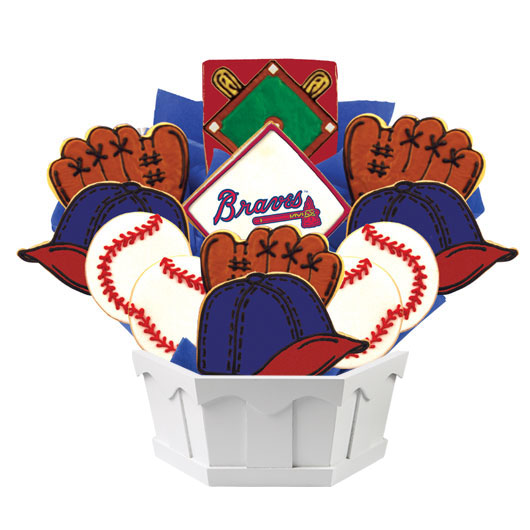 MLB Atlanta Braves Cookie Bouquet