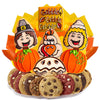 Cookies by Design Gobble Gobble BouTray with Thanksgiving themed decorated cookies and gourmet treats
