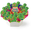Bouquet of green turtle-shaped cookies with 'Speedy Recovery' card