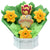 Congratulations spring blossoms cookie bouquet with yellow flower cookies and green tissue
