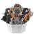 Birthday cookie bouquet with vulture-shaped cookies and humorous tombstone designs in a white basket
