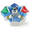 Graduation-themed bouquet with owl