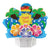 Cookies by Design tropical themed thank you cookie bouquet in a white basket