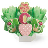 Decorative cookie arrangement with 'Happy Mother's Day!' and 'Mom'