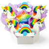 Bouquet of cookies with unicorn and rainbow designs