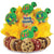 Speedy recovery cookie bouquet with turtle-shaped decorated cookies and assorted gourmet cookies.