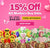 Promotional banner for Mother's Day gifts with cookies and emoji decorations on a pink background.