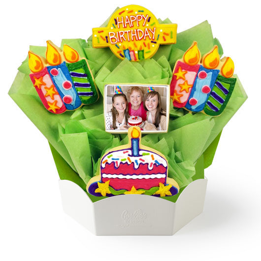 Happy Birthday Photo Cookie Bouquet - 5