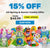 Promotional banner for spring and Easter cookie gifts with a 15% discount offer.