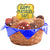 Father's Day cookie gift basket with assorted cookies and Happy Father's Day sign