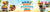 Promotional banner for a food deal featuring multiple chocolate chip cookie baskets with toppings, ice cream, and candy, centered around a 'DOUBLE DOWN' offer with an 'ORDER NOW' button on a light blue and yellow background.