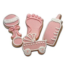 Baby Girl Cookie Favors - 
