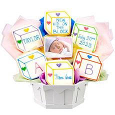 Photo Cookies -  Baby Blocks - 