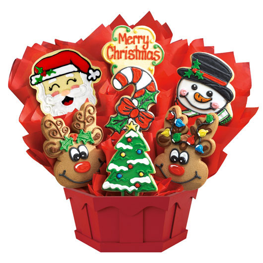 A275 - Merry Christmas Cookie Bouquet
