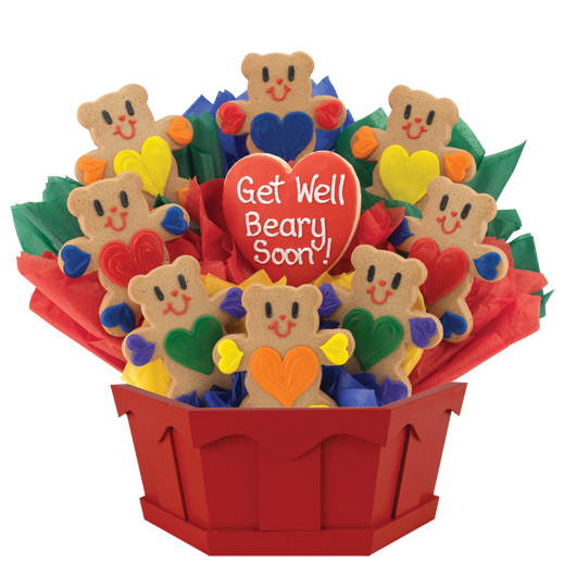 A293 - Get Well Beary Soon Cookie Bouquet