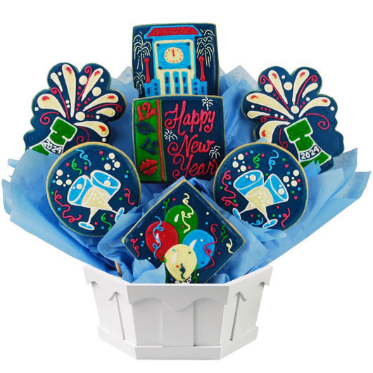 A348 - New Years Bash Cookie Bouquet