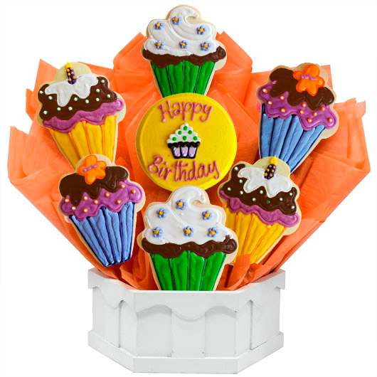 A400 - Cute as a Cupcake Cookie Bouquet