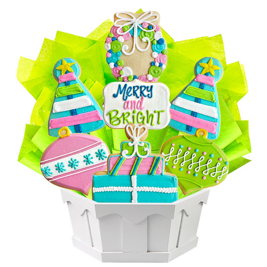 A486 - Merry and Bright Cookie Bouquet