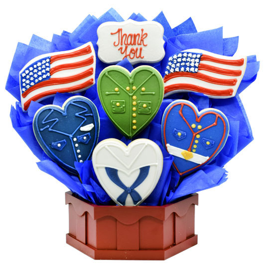 Military Thank You Cookie Bouquet