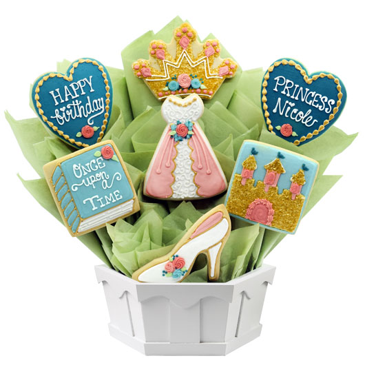 A493 - Princess Birthday Cookie Bouquet