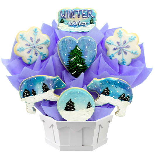 A497 - Winter Flurries Cookie Bouquet