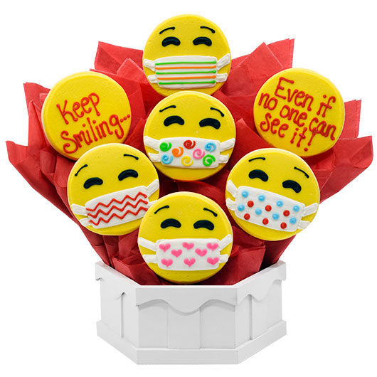 A511 - Keep Smiling Emojis Cookie Bouquet