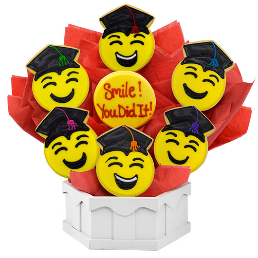 A512 - ConGRADulations 2023 Emojis Cookie Bouquet