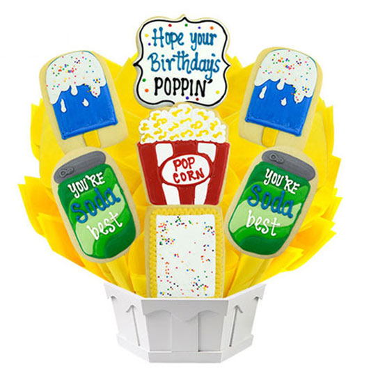 A532 - Poppin’ Birthday Cookie Bouquet
