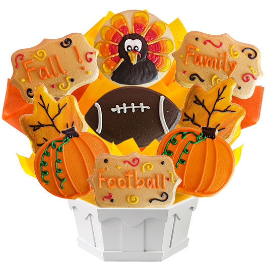 A548 - Fall, Family, & Football Cookie Bouquet