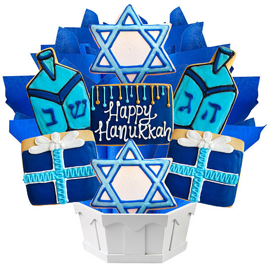 A552 - Happy Hanukkah Cookie Bouquet