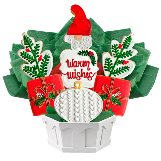 A553 - Warm Holiday Wishes Cookie Bouquet