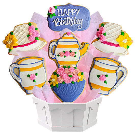 A566 - Tea With Mom Birthday Cookie Bouquet