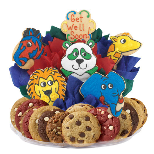B257 - Get Well Zoo BouTray™ Cookie Boutray