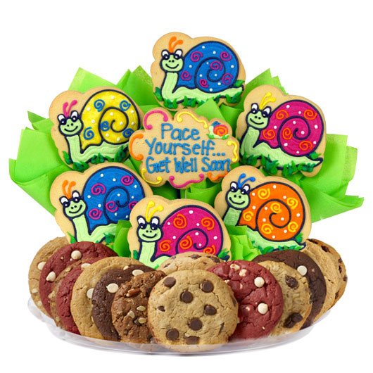 B415 - Get Well Snails BouTray™ Cookie Boutray