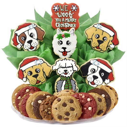Christmas Puppies Gourmet Gift Basket