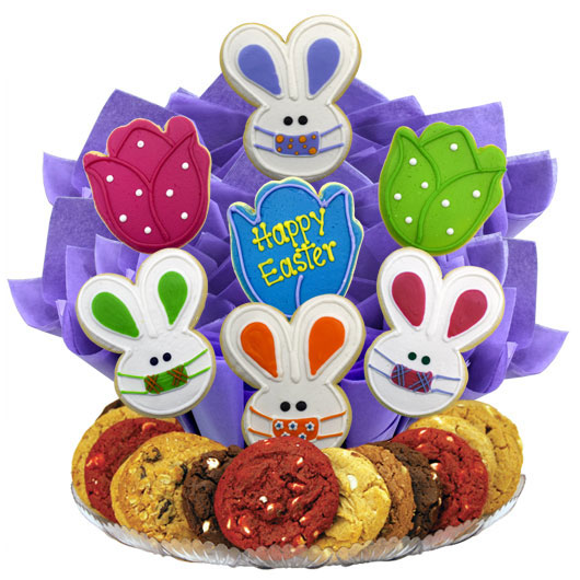 Easter Patchwork Bunny Masks Gourmet Gift Basket