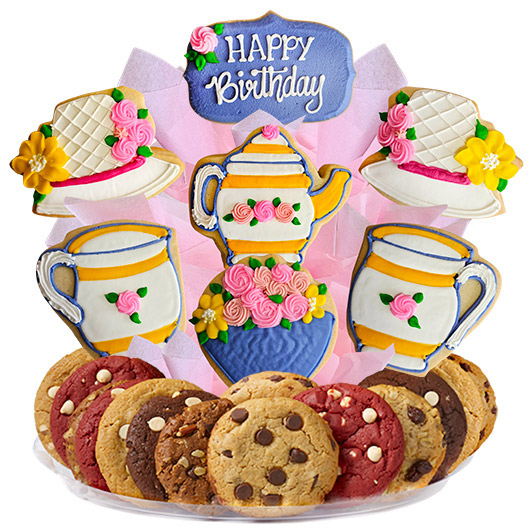 B566 - Tea with Mom Birthday BouTray Cookie Boutray