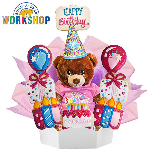 BAB2-GIRL - Build-A-Bear® Birthday Girl Cookie Bouquet