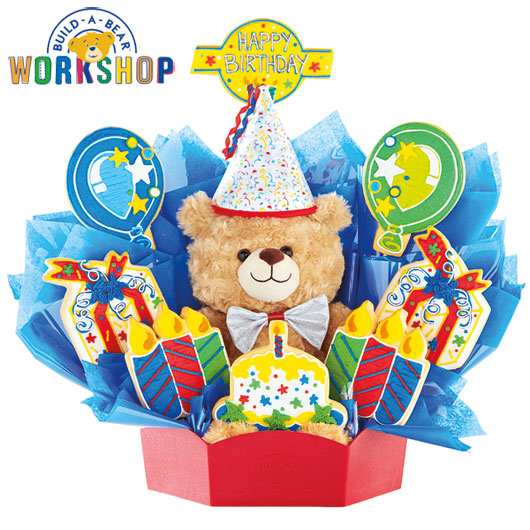 BAB147 - Build-A-Bear - Confetti and Candles Primary Cookie Bouquet