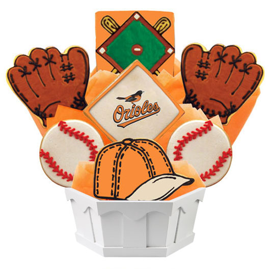 MLB1-BAL - MLB Bouquet - Baltimore Orioles Cookie Bouquet