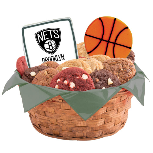 WNBA1-BKN - Pro Basketball Basket - Brooklyn Cookie Basket